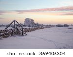 Dawn At A Winter Landscape With ...