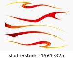vector flame set | Shutterstock .eps vector #19617325