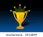 wallpaper with cup and stars | Shutterstock . vector #2913899