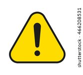 warning sign  yellow warning... | Shutterstock .eps vector #466208531