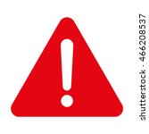 warning sign  red warning sign  ... | Shutterstock .eps vector #466208537