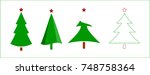 x mas tree | Shutterstock .eps vector #748758364