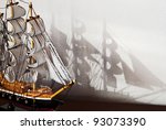Model Of The Wooden Ship With...