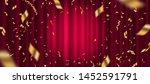 spotlight on red curtain... | Shutterstock .eps vector #1452591791
