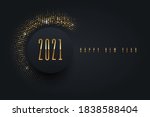 2021 new year logo with shining ... | Shutterstock .eps vector #1838588404
