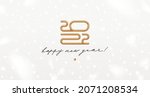 2022 new year golden logo with... | Shutterstock .eps vector #2071208534