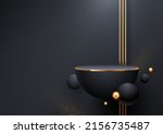 black podium for premium... | Shutterstock .eps vector #2156735487