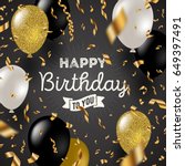 happy birthday vector... | Shutterstock .eps vector #649397491