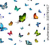 Pattern With Flying Butterflies