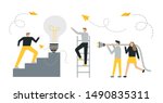 vector flat illustration of... | Shutterstock .eps vector #1490835311