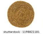 Round Hay Bale Isolated On A...