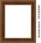 a picture gold frame on a white | Shutterstock . vector #24126340
