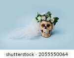 Bride Scull With Wreath And...