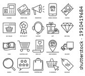 online shop icon set in line... | Shutterstock .eps vector #1910419684