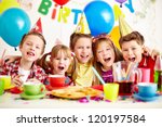 Group Of Adorable Kids Having...