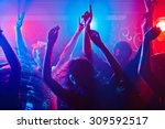 Energetic crowd partying all night long