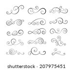 vintage flourish swirls... | Shutterstock .eps vector #207975451
