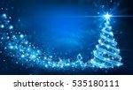 christmas card with magic tree... | Shutterstock .eps vector #535180111