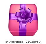 holiday gift with elegant... | Shutterstock . vector #21020950