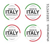 set of four italian icons ... | Shutterstock .eps vector #1305195721