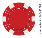 Single Red Casino Chip Isolated ...
