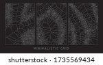minimal voronoi grids set.... | Shutterstock .eps vector #1735569434