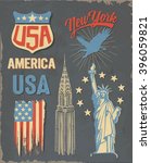 America Flag. Usa Icons....