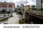 Small photo of Sao Paulo, Brazil, November 09, 2021. Anhangabau Valley anf Viaduct of Tea, in downtown Sao Paulo, Brazil. Viaduto do Cha is one of the most famous