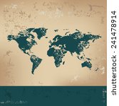 map of the world design on old... | Shutterstock .eps vector #241478914