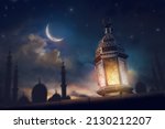 Ornamental arabic lantern with...