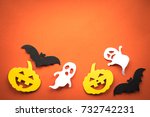 halloween holiday background... | Shutterstock . vector #732742231