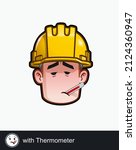 icon of a construction worker... | Shutterstock .eps vector #2124360947