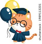a cute vector of a cat mascot... | Shutterstock .eps vector #1989113201