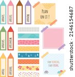 a rainy season planner stickers ... | Shutterstock .eps vector #2146154687