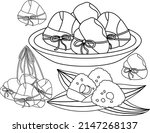 a vector of zongzi in many... | Shutterstock .eps vector #2147268137