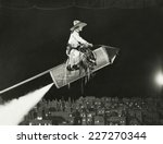 Cowgirl Takes Off On A Rocket