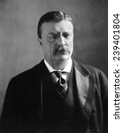Theodore Roosevelt, 1902 bust portrait, with unusual soft and reflective expression.
