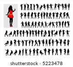 hundred black female... | Shutterstock .eps vector #5223478