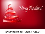 abstract christmas tree on a... | Shutterstock . vector #20647369