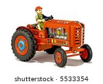 Rare Vintage Red Tractor Toy...