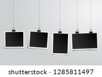 four square vector photo frames ... | Shutterstock .eps vector #1285811497