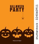 pumpkin for happy halloween  ... | Shutterstock .eps vector #324060911