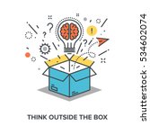 think outside the box | Shutterstock .eps vector #534602074