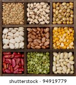 Bean Background Nine Varieties...