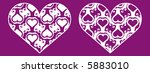 decorative pattern hearts | Shutterstock .eps vector #5883010