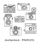 Set Of Retro Cameras Set Of Retro Cameras