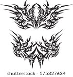 vector tattoos for back  arms. | Shutterstock .eps vector #175327634