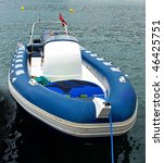 Blue Motor Inflatable Boat In...
