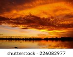Sunset Over Lake In Ballarat ...