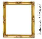 Old picture frame on white...